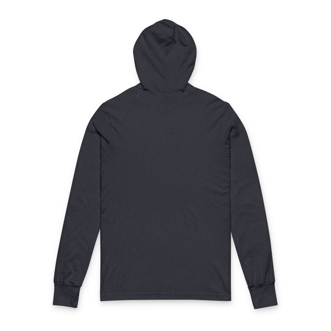 599022990244385855_2048.jpeg Back view of a black hooded sweatshirt.