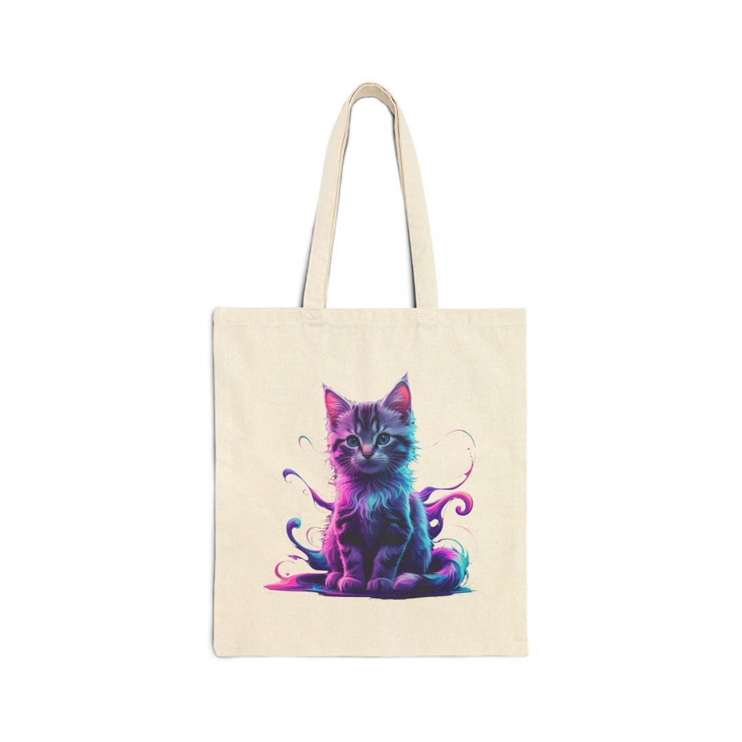 6267250077295831953_2048.jpeg Tote bag with a colorful cat illustration