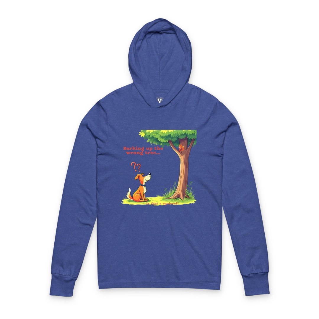6951830353274974590_2048.jpeg Blue hoodie with cartoon dog barking at a tree.