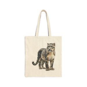 Butterfly Canvas Tote Bag Snow Leopard Canvas Tote Bag