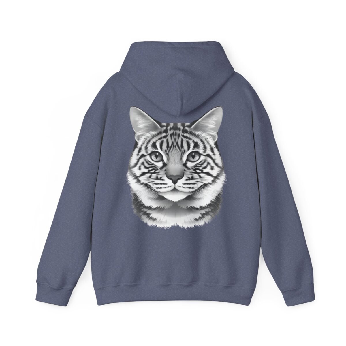 10553052064148639718_2048.jpeg Blue-grey hoodie with a grayscale tiger face on the back.