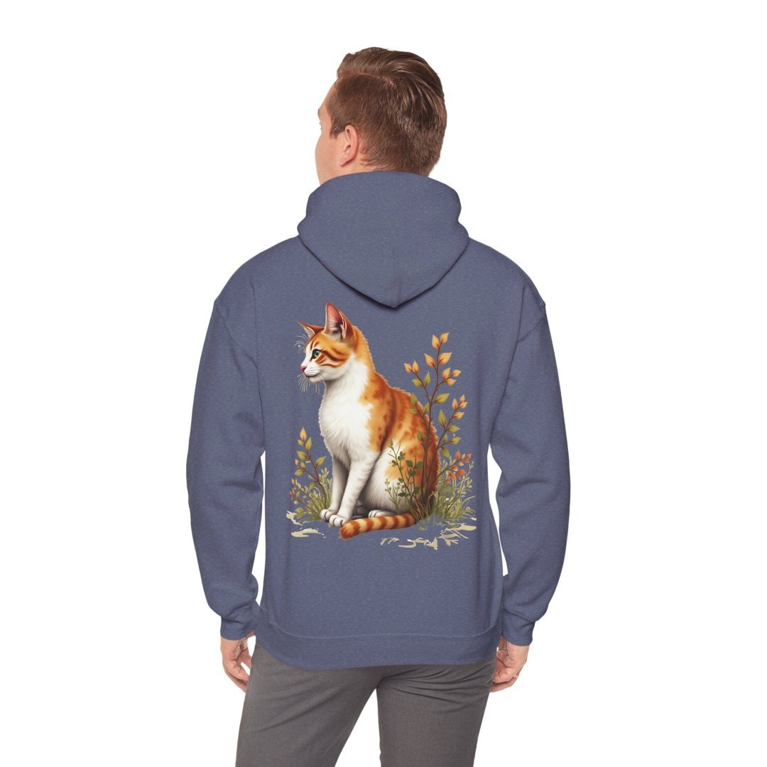 11285965222114129562_2048.jpeg Person wearing a blue hoodie with a cat design on the back.