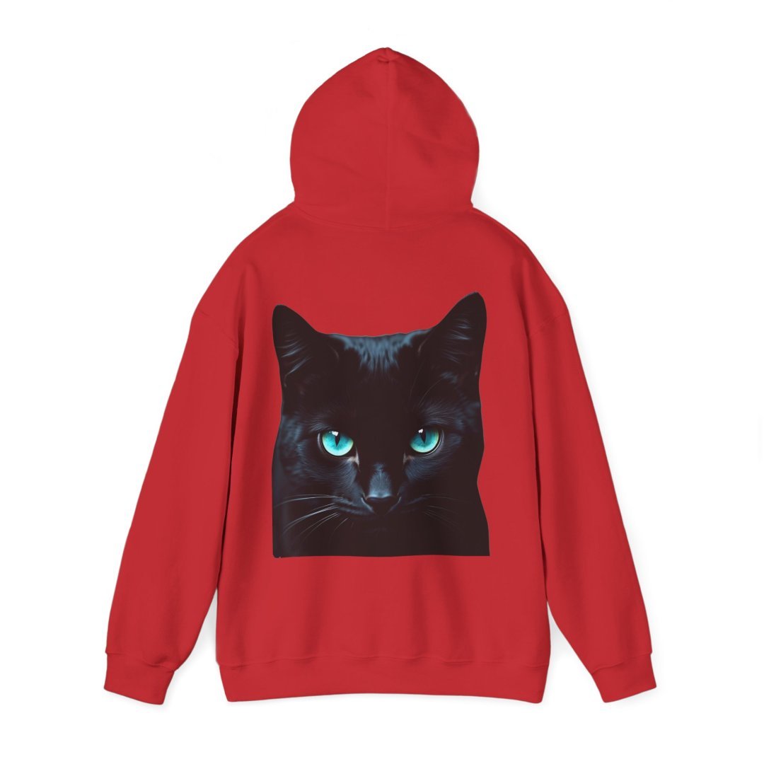11855233686029367293_2048.jpeg Red hoodie with a black cat face design on the back.