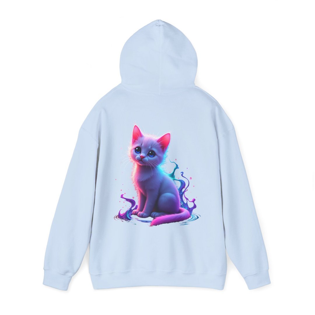 12178903624262072989_2048.jpeg Light blue hoodie with a colorful cat illustration on the back.
