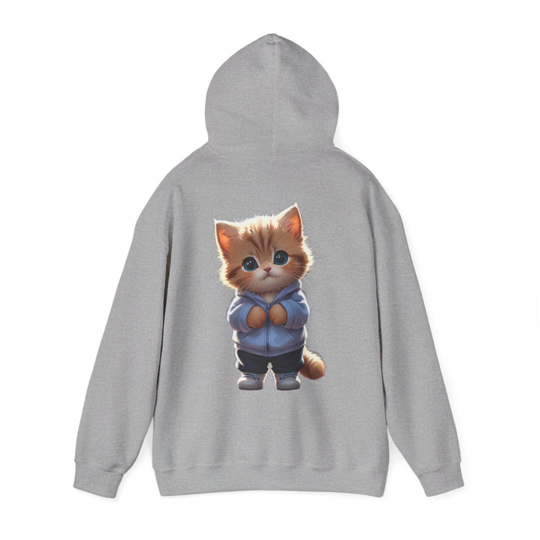 12398190540539940481_2048.jpeg Gray hoodie with a cute kitten illustration on the back.