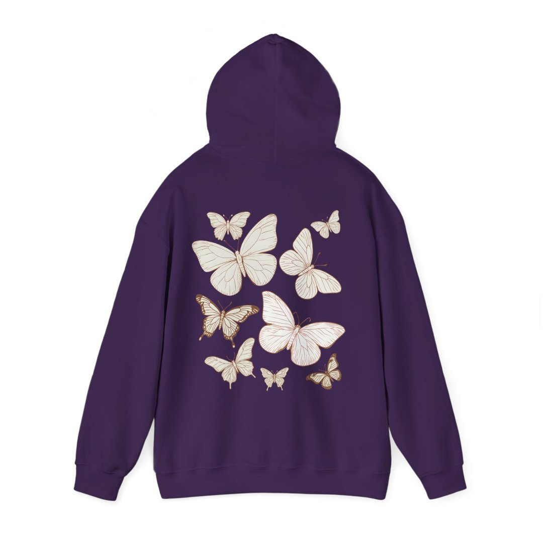 13468757967651226908_2048.jpeg Purple hoodie with a butterfly design on the back.