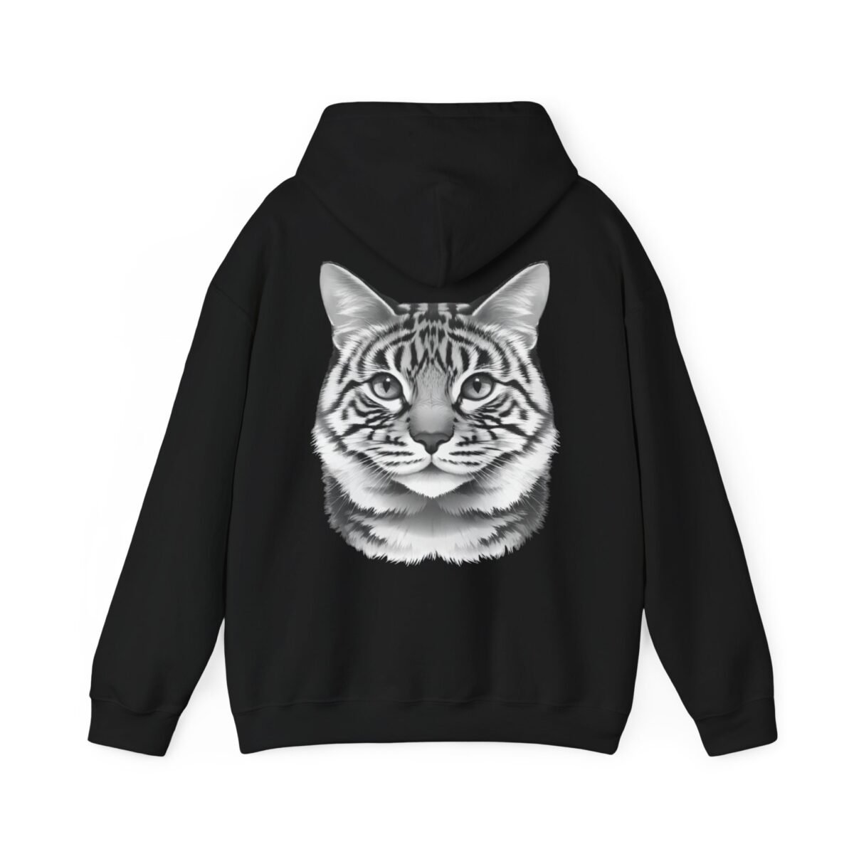 Visual Cat Portrait Graphic Hoodie