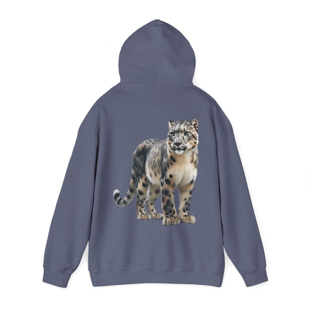 15909547247522773593_2048.jpeg Gray hoodie with a snow leopard design on the back.