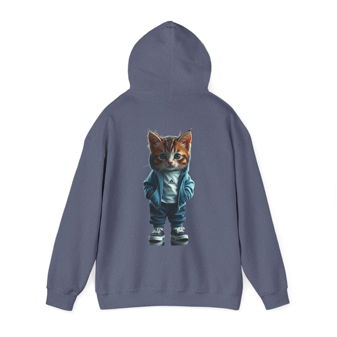 16405981205733145773_2048.jpeg Gray hoodie with a cute cat illustration on the back.