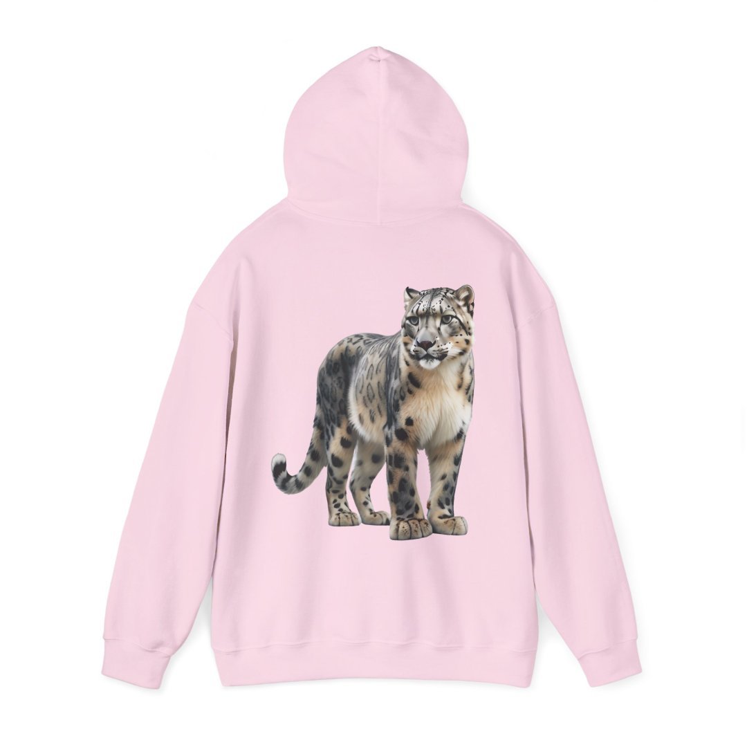 17909437359871502430_2048.jpeg Pink hoodie with a snow leopard graphic on the back.