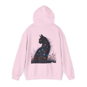 Floral Black Cat Unisex Hoodie