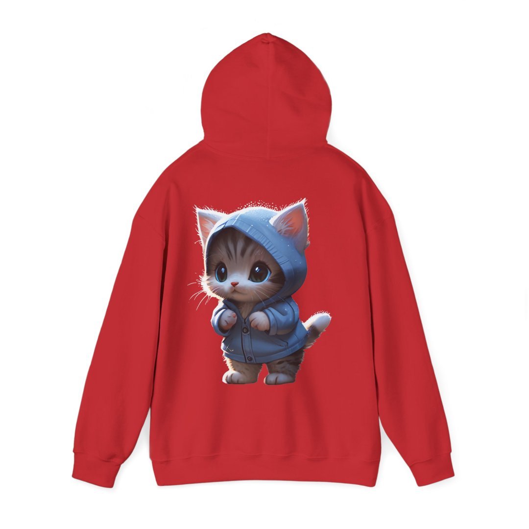 3536384889025522936_2048.jpeg Red hoodie featuring a cute kitten illustration on the back.