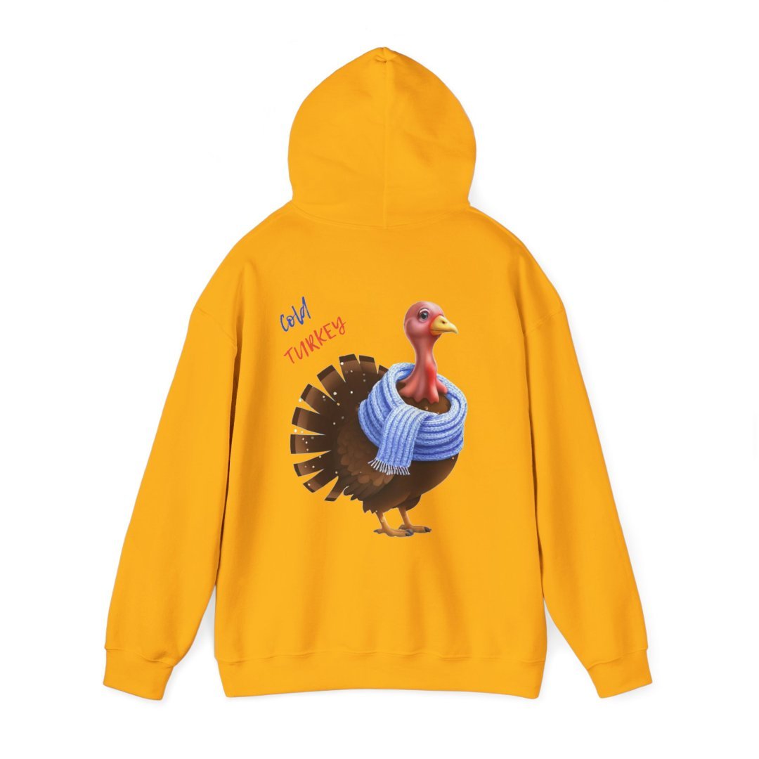 3610417054921898978_2048.jpeg Yellow hoodie with a turkey wearing a blue scarf.