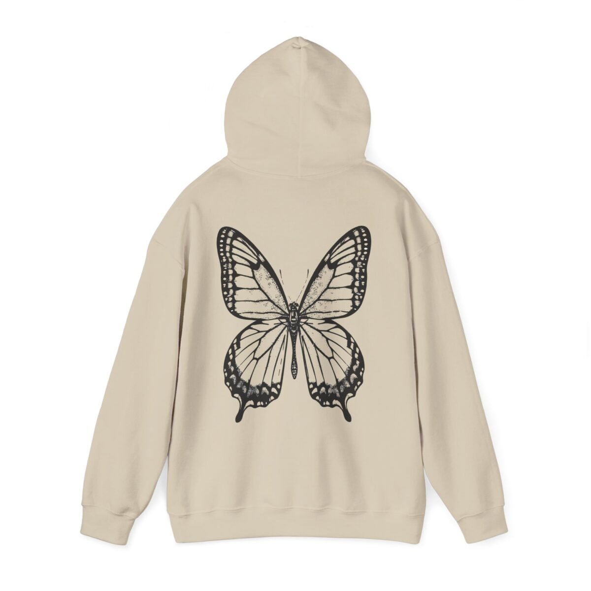 364013538802881351_2048.jpeg Cream hoodie with a large black butterfly print on the back.