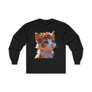 Floral Kitten Long Sleeve Tee Floral Kitten Long Sleeve Tee