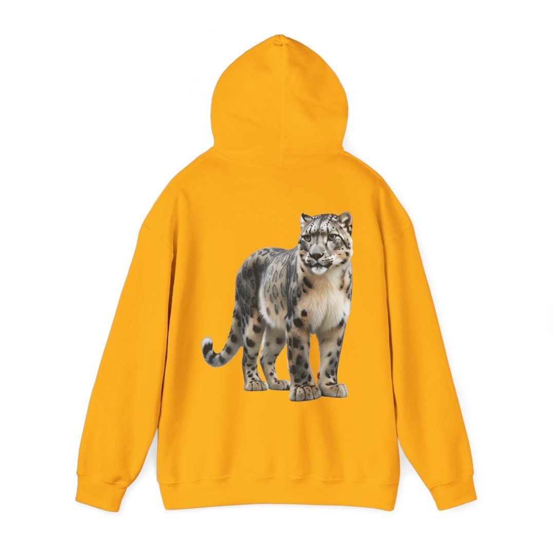 6890131942622500695_2048.jpeg Yellow hoodie with a snow leopard design on the back.