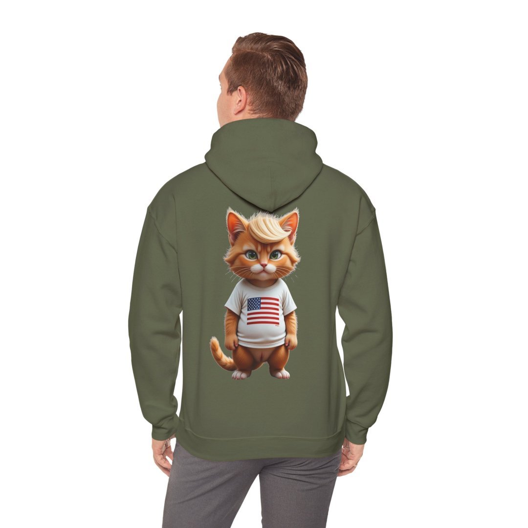 768435985093545876_2048.jpeg Person wearing a hoodie with a cat design on the back.