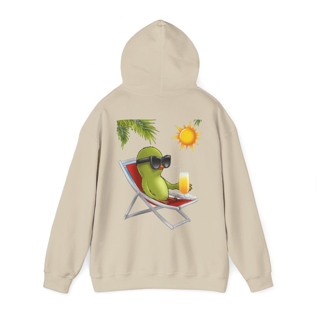 992705095191876829_2048.jpeg Hoodie with cartoon avocado lounging on a chair, wearing sunglasses.