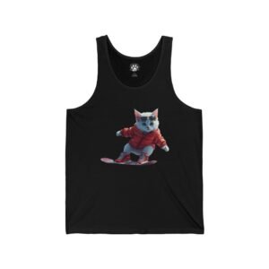 Cool Snowboarding Kitten Tank Top