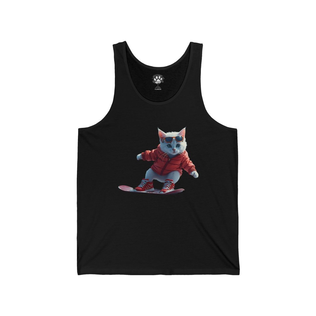 Cool Snowboarding Kitten Tank Top