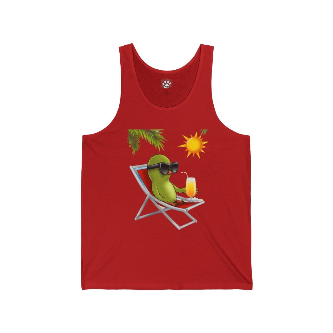 Chill Bird On Beach Unisex Tank Top
