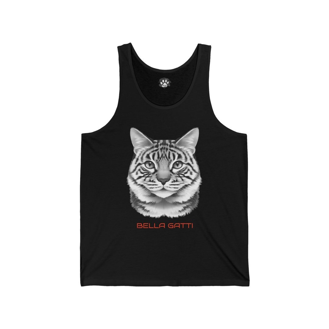 14853566755664669289_2048.jpeg Bella Gatti Black & White Tabby Cat Graphic Tank Top - Image 3
