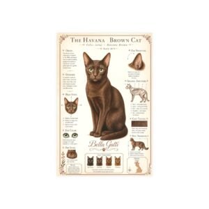 Donskoy Cat Breed Poster Havana Brown Cat Breed Poster