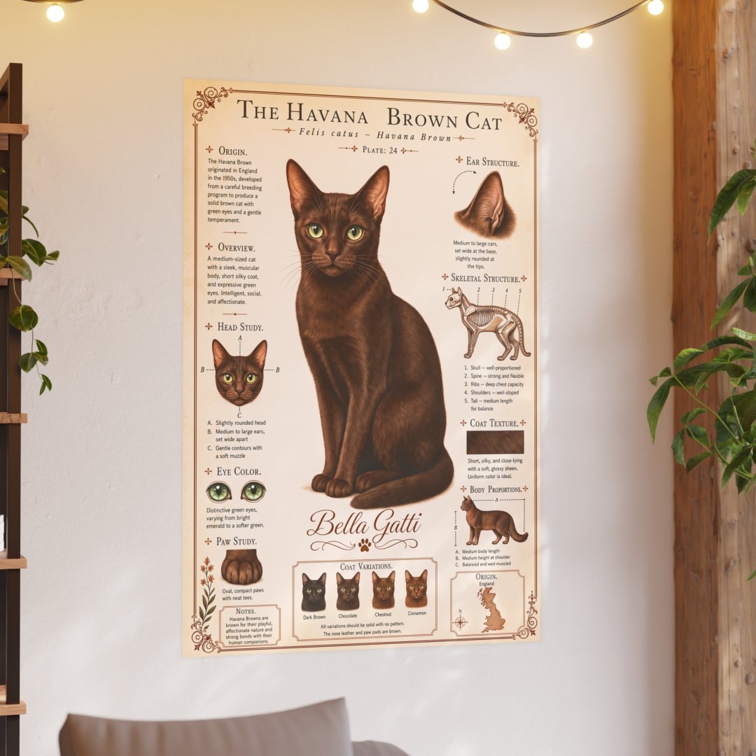 1780257945709387100_2048-1.jpeg Havana Brown Cat Breed Poster - Image 3