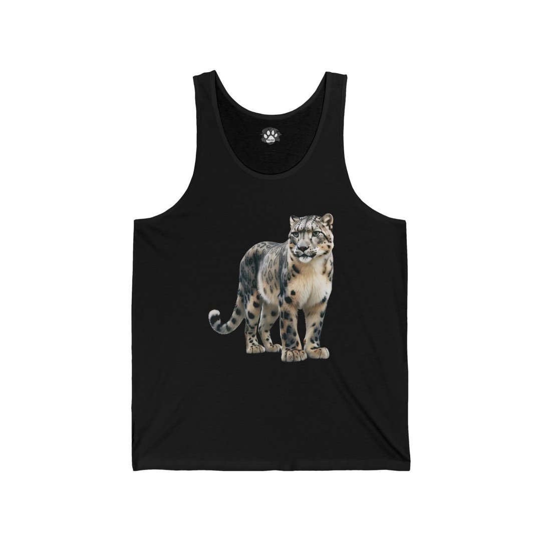 Realistic Snow Leopard Unisex Tank Top