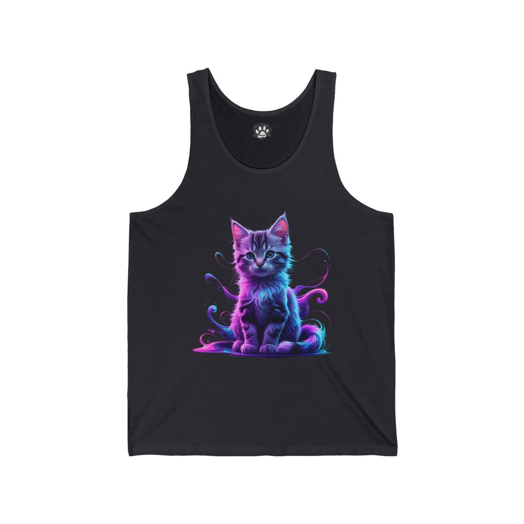 4957598066183181673_2048.jpeg Tank top featuring a colorful, artistic cat design.