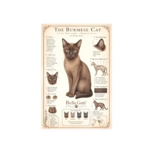 Bengal Cat Breed Poster Burmese Cat Breed Poster