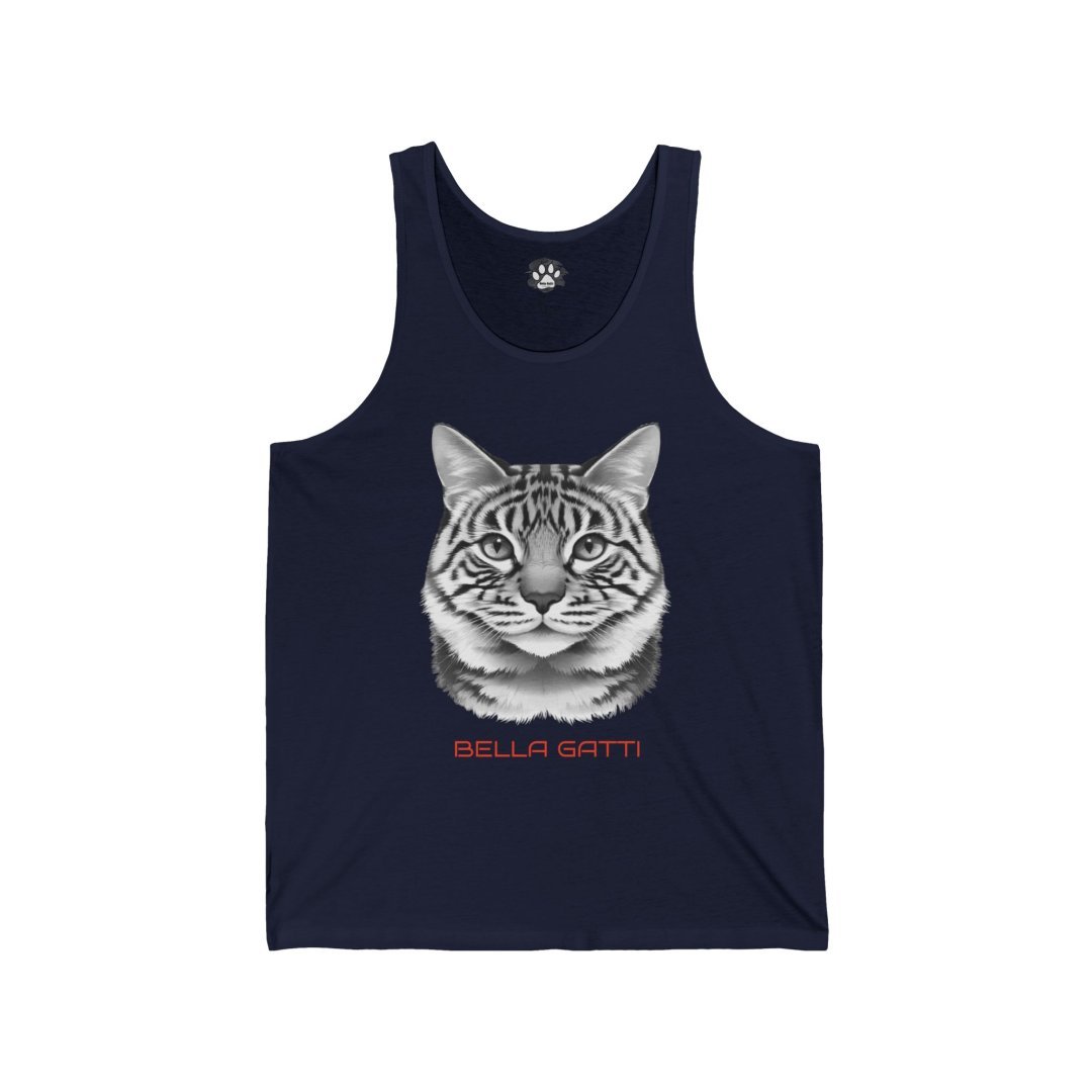 7440471270326065864_2048.jpeg Bella Gatti Black & White Tabby Cat Graphic Tank Top - Image 6