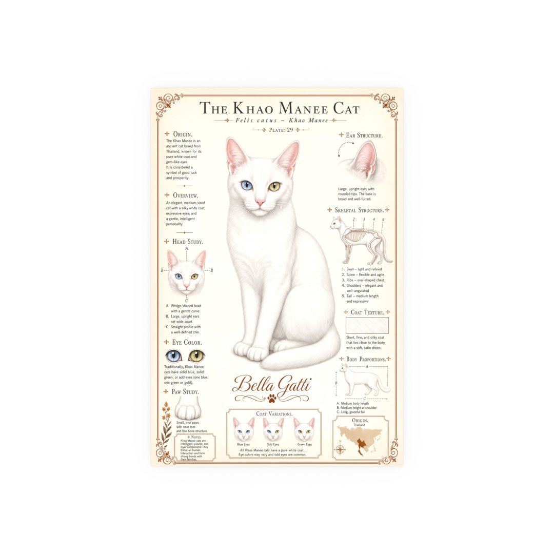 Khao Manee Cat Breed Poster