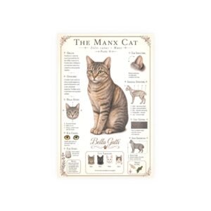 Khao Manee Cat Breed Poster Manx Cat Breed Poster