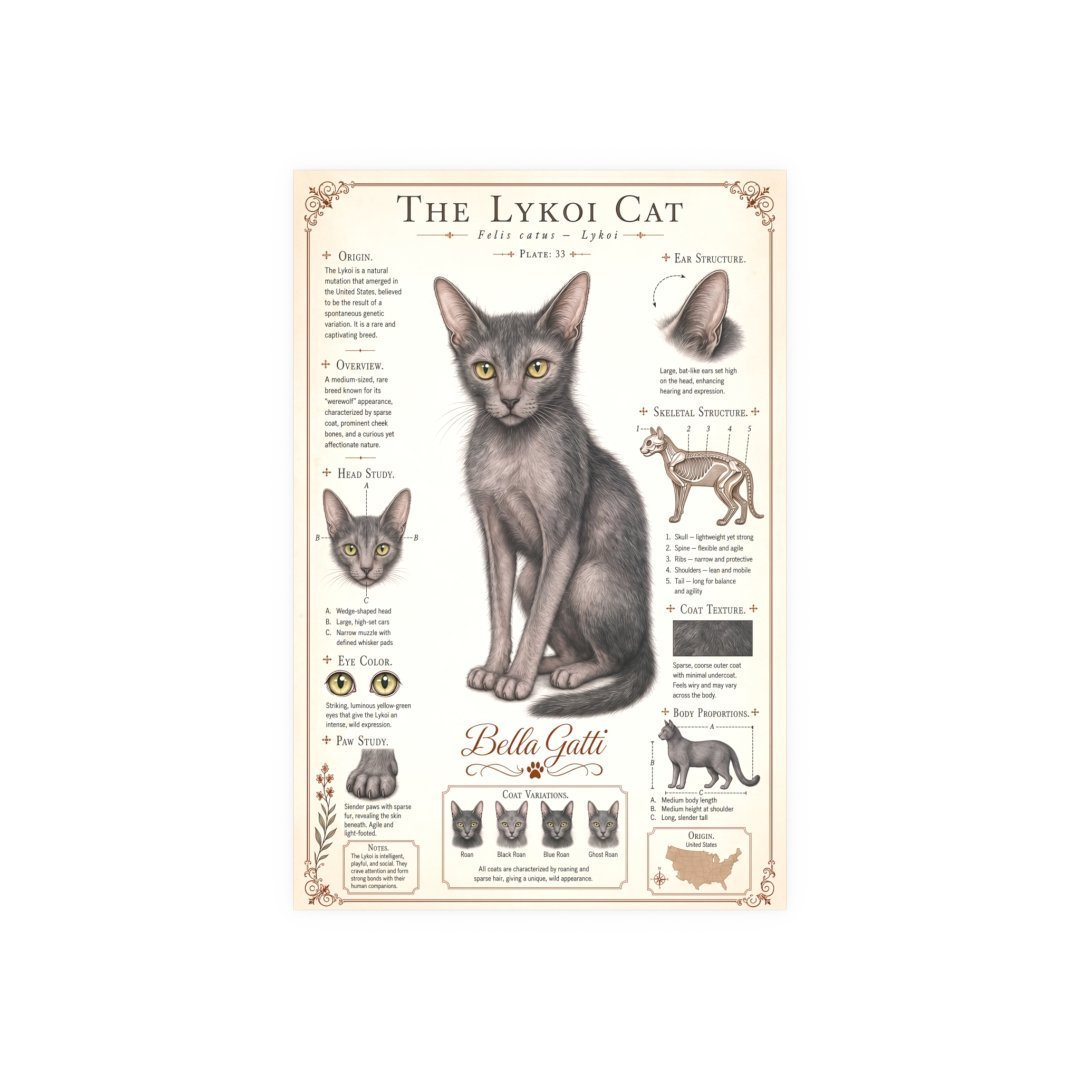 7850745733800765219_2048.jpeg Illustration of a Lykoi cat with detailed features and characteristics.